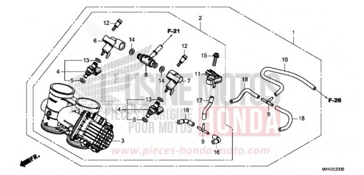 THROTTLE BODY CRF1000D2J de 2018